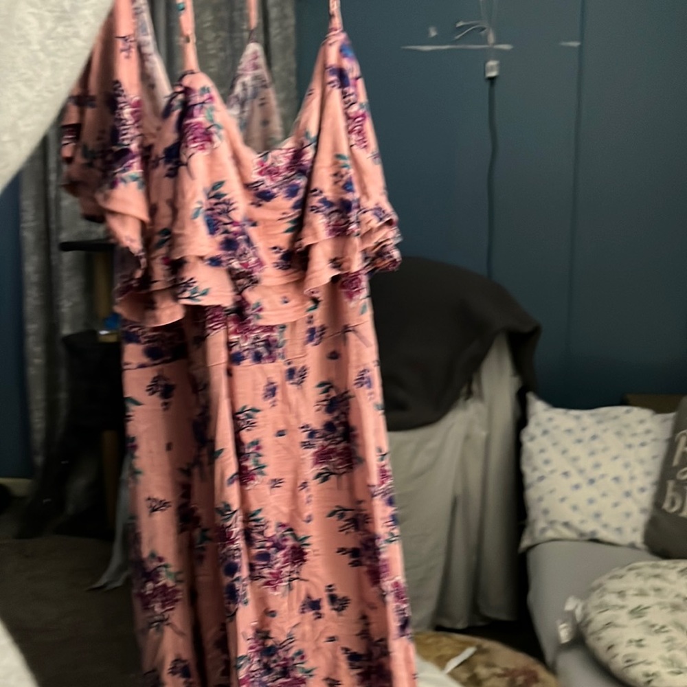 Floral pink dress only worn once super pretty